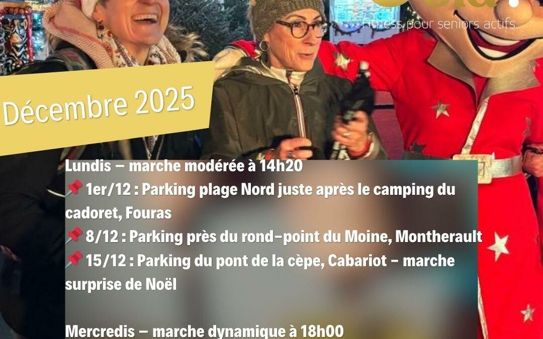 Marche Nordique Gold'Trotteurs – Programme Décembre 2025