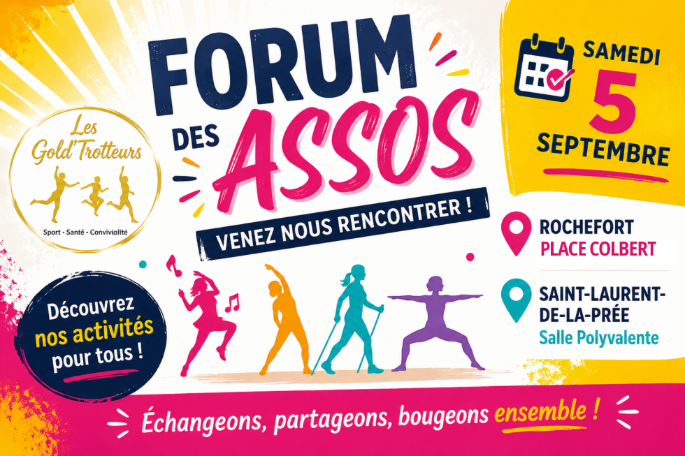 Gold&rsquo;Trotteurs aux Forums des Associations  – Samedi 5 septembre